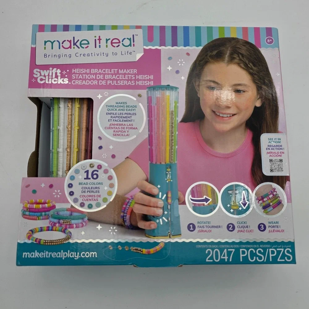 Make It Real: Swift Clicks Heishi Bracelet Maker - DIY Kit, Create 23 Bracelets